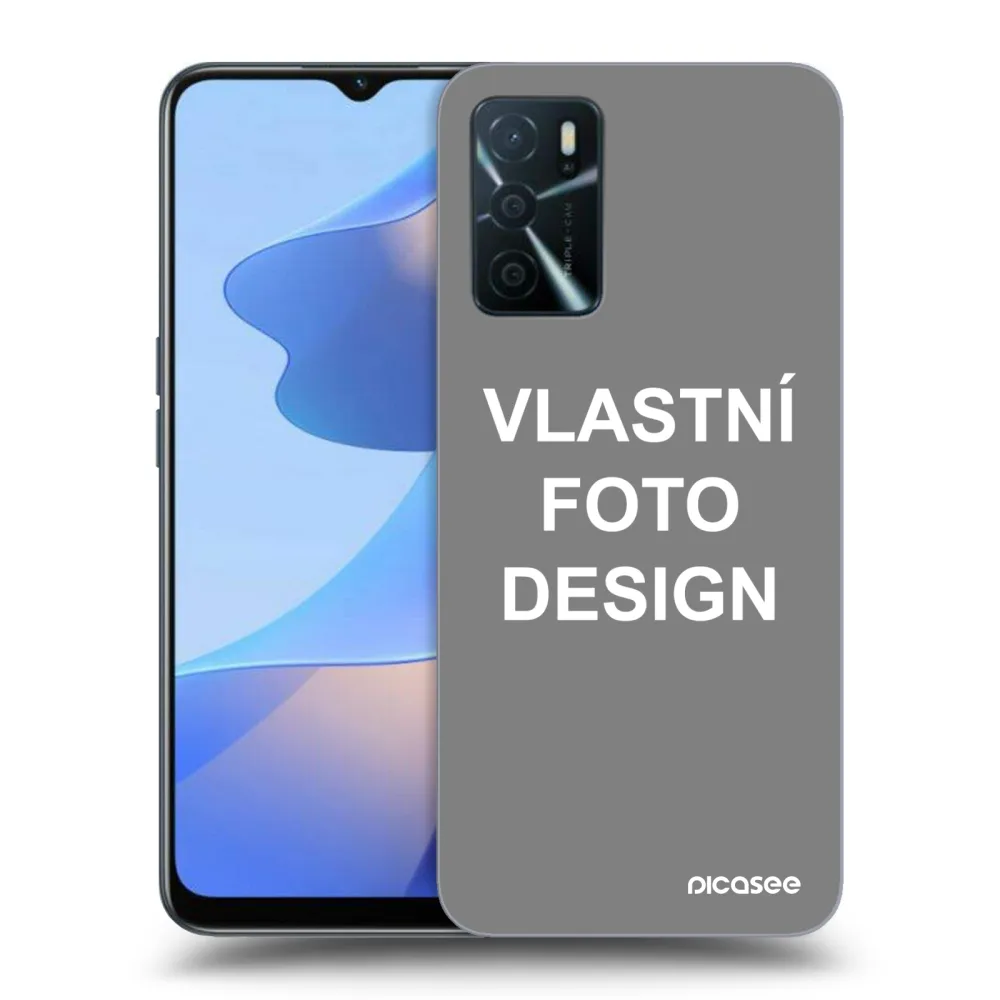Silikonový černý obal pro OPPO A16s - Vlastní fotka/motiv