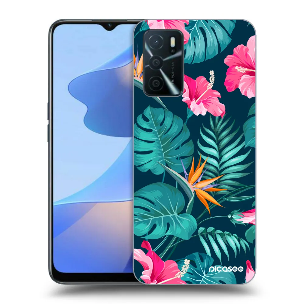 Picasee ULTIMATE CASE pro OPPO A16s - Pink Monstera