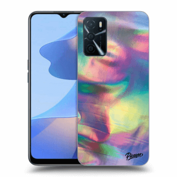 Picasee silikonový černý obal pro OPPO A16s - Holo