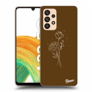 Picasee ULTIMATE CASE pro Samsung Galaxy A33 5G A336 - Brown flowers