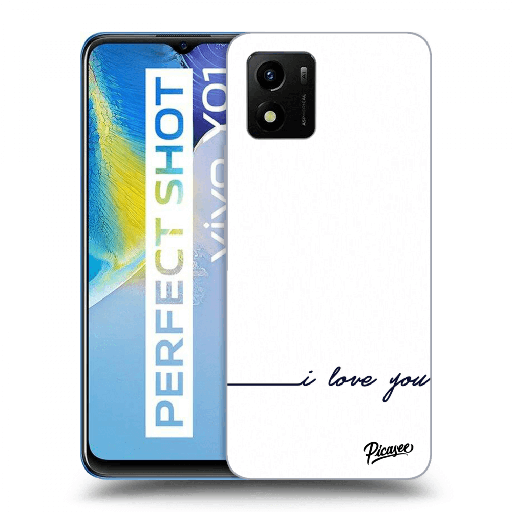 Picasee silikonový průhledný obal pro Vivo Y01 - I love you