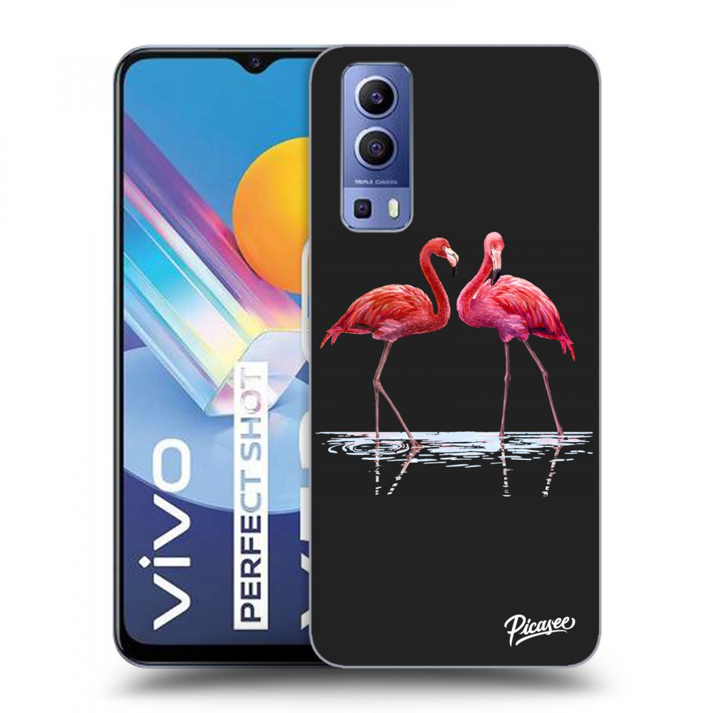 Picasee silikonový černý obal pro Vivo Y52 5G - Flamingos couple