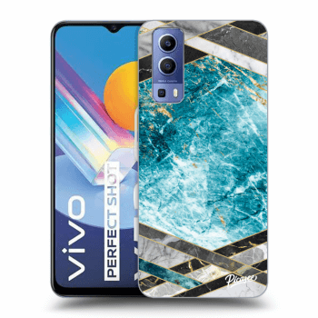 Obal pro Vivo Y52 5G - Blue geometry