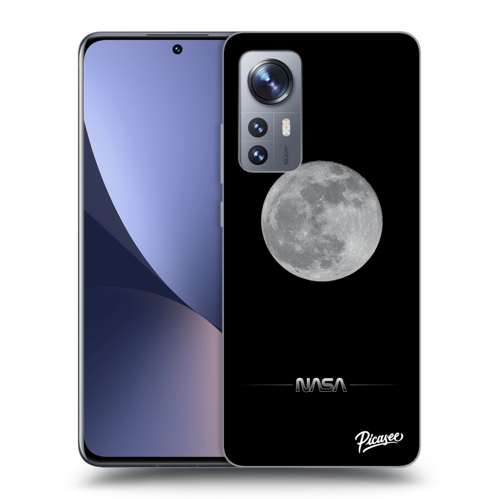 Picasee silikonový černý obal pro Xiaomi 12X - Moon Minimal