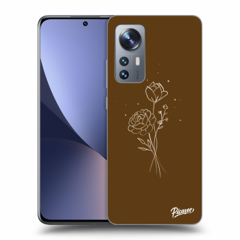 Obal pro Xiaomi 12X - Brown flowers