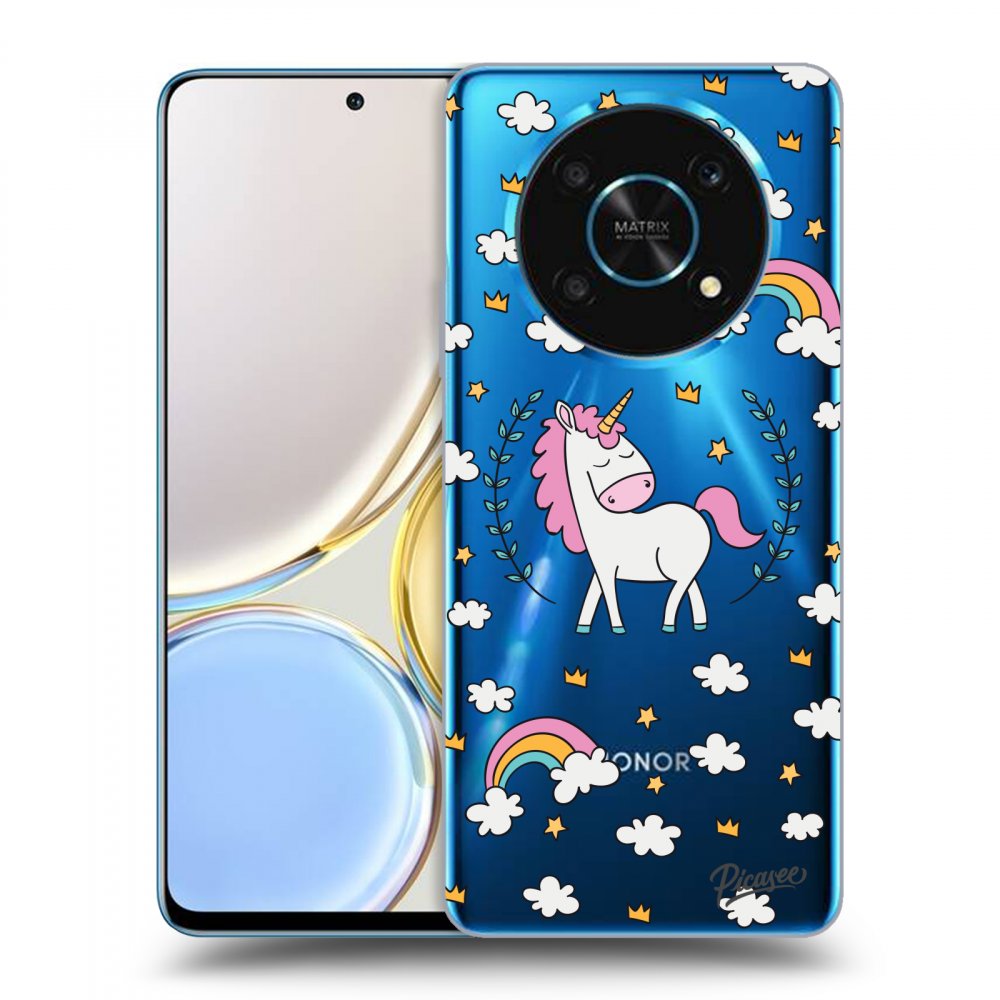 Picasee silikonový průhledný obal pro Honor Magic4 Lite 5G - Unicorn star heaven