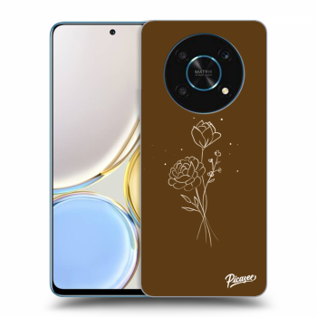 Obal pro Honor Magic4 Lite 5G - Brown flowers