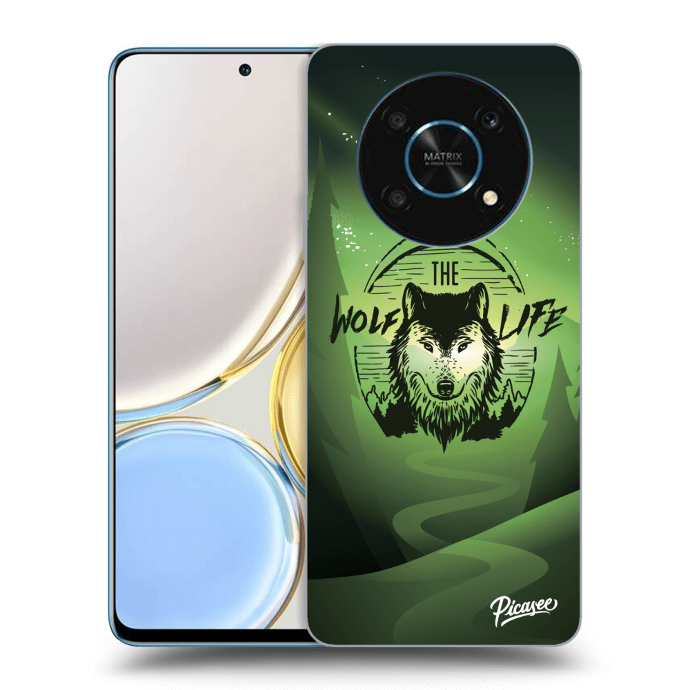 Picasee silikonový průhledný obal pro Honor Magic4 Lite 5G - Wolf life