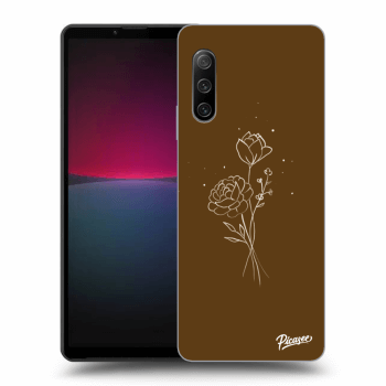 Obal pro Sony Xperia 10 IV 5G - Brown flowers