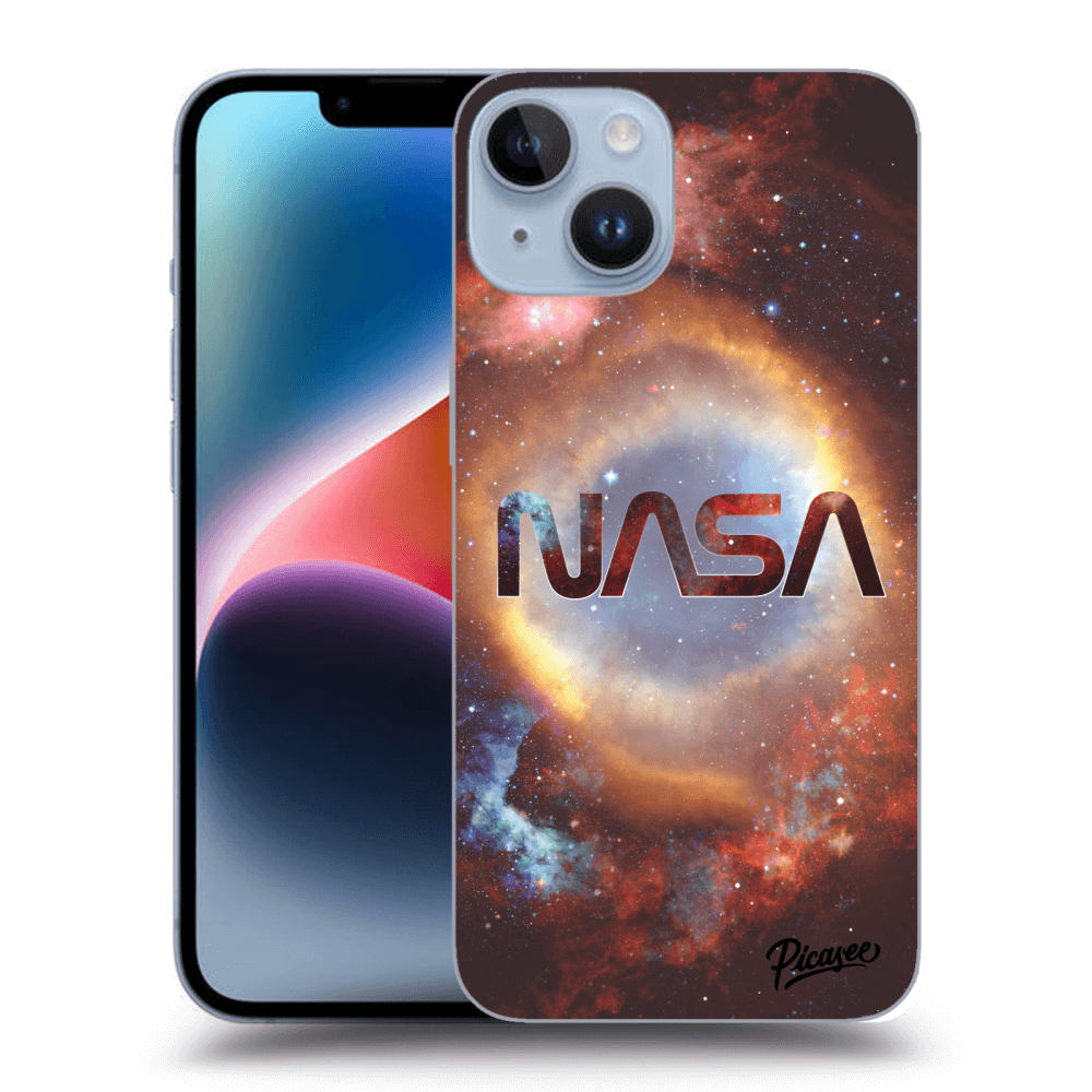 Picasee silikonový černý obal pro Apple iPhone 14 - Nebula