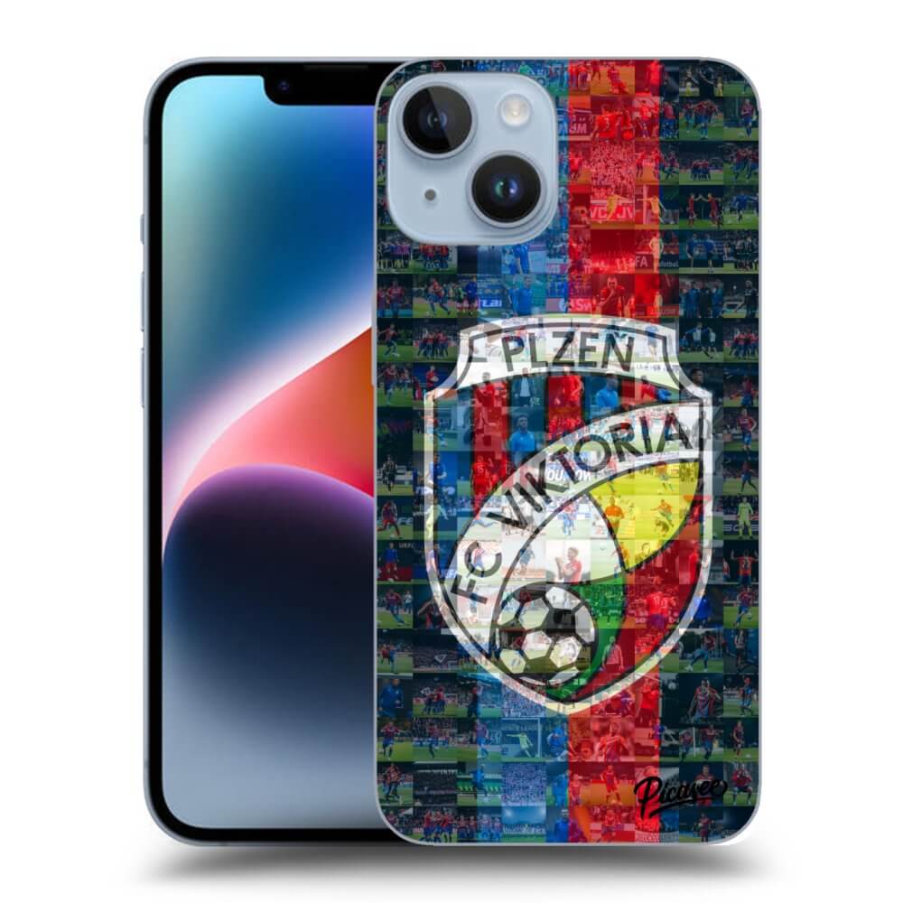 Picasee silikonový průhledný obal pro Apple iPhone 14 - FC Viktoria Plzeň A