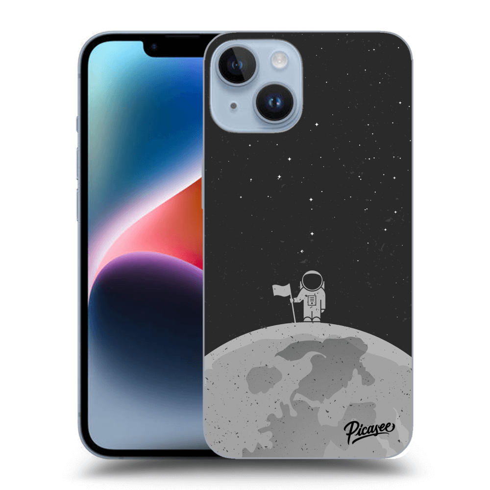 Picasee silikonový černý obal pro Apple iPhone 14 - Astronaut
