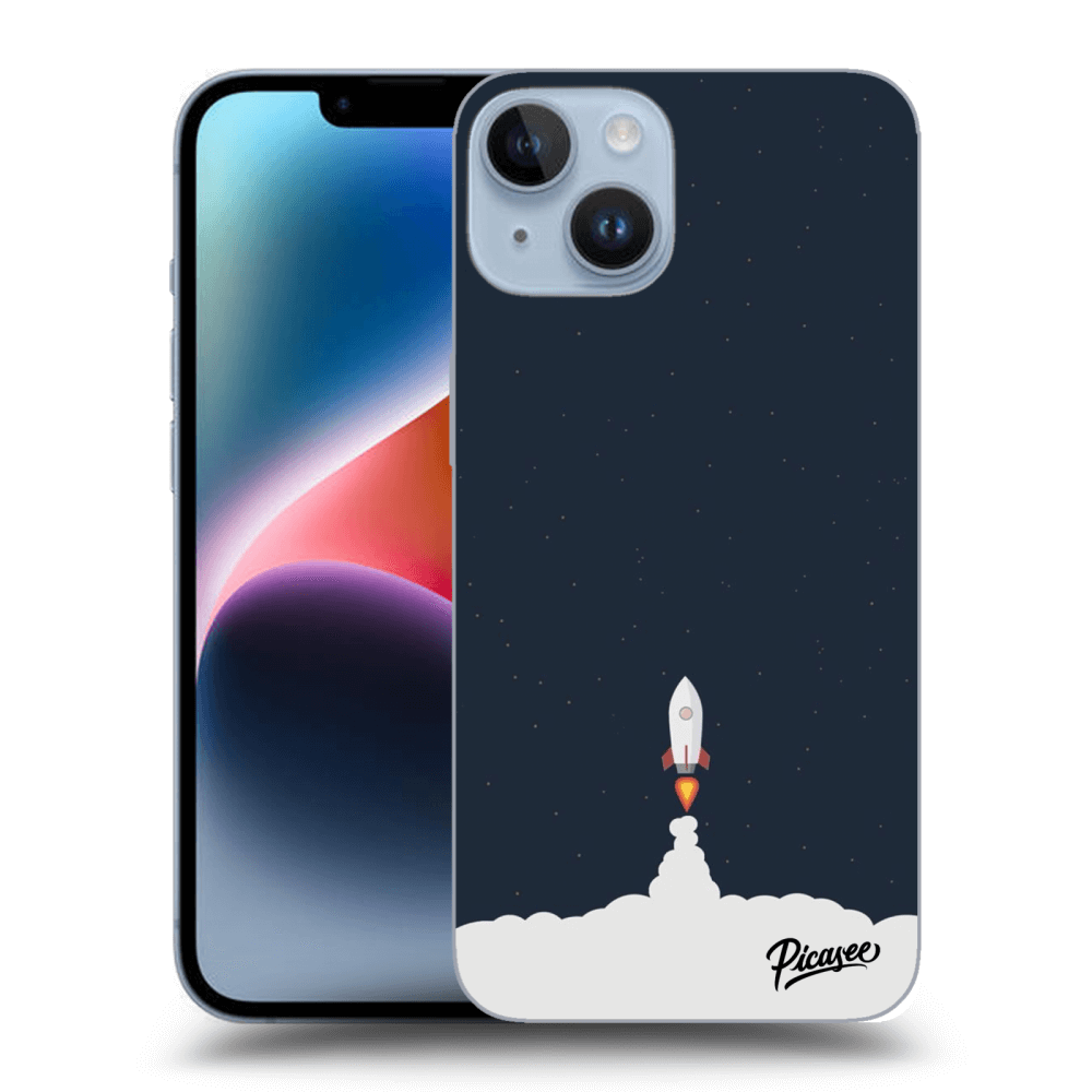 Picasee silikonový průhledný obal pro Apple iPhone 14 - Astronaut 2