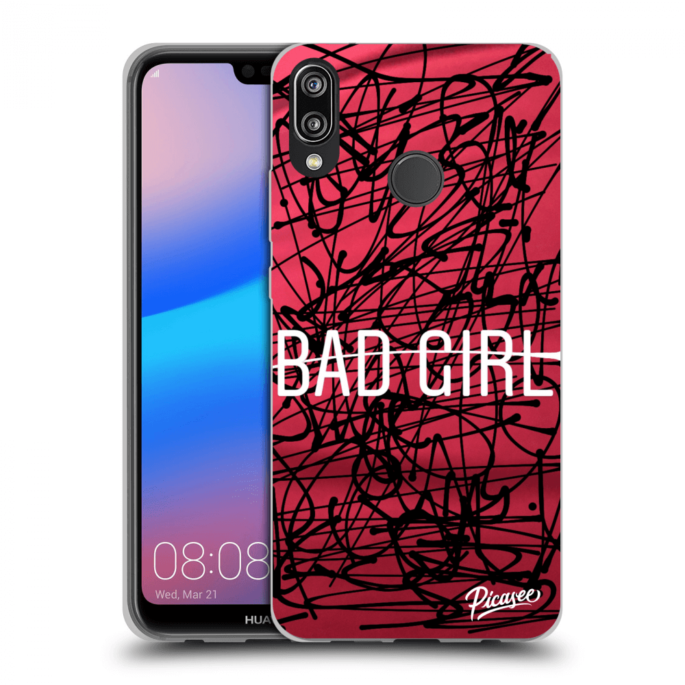 Picasee silikonový průhledný obal pro Huawei P20 Lite - Bad girl