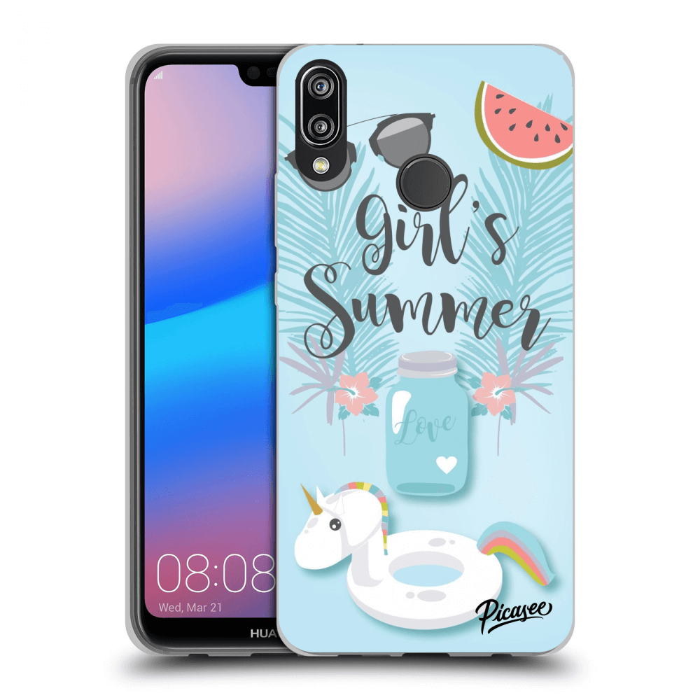 Picasee silikonový průhledný obal pro Huawei P20 Lite - Girls Summer