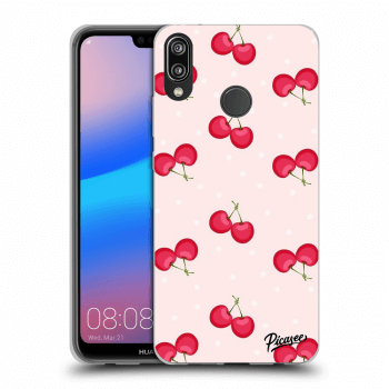 Picasee silikonový černý obal pro Huawei P20 Lite - Cherries