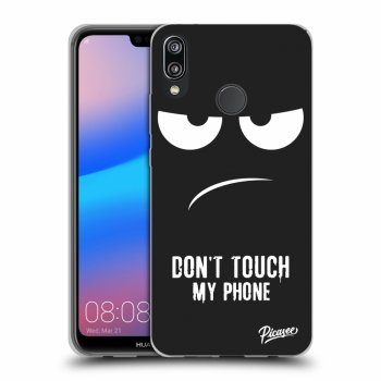 Picasee silikonový černý obal pro Huawei P20 Lite - Don't Touch My Phone