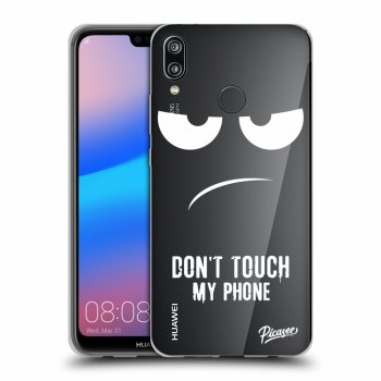 Picasee silikonový průhledný obal pro Huawei P20 Lite - Don't Touch My Phone