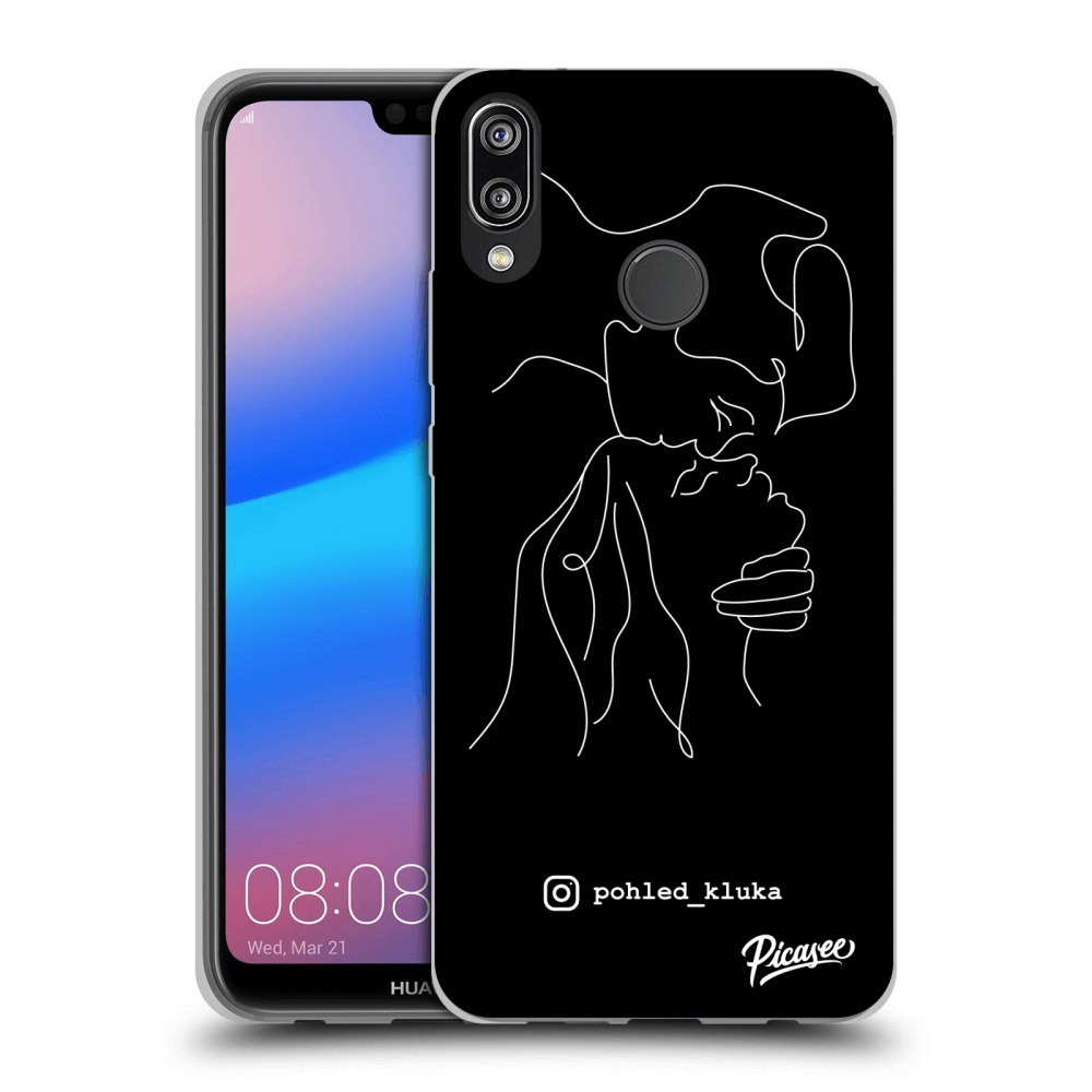 Picasee silikonový černý obal pro Huawei P20 Lite - Forehead kiss White
