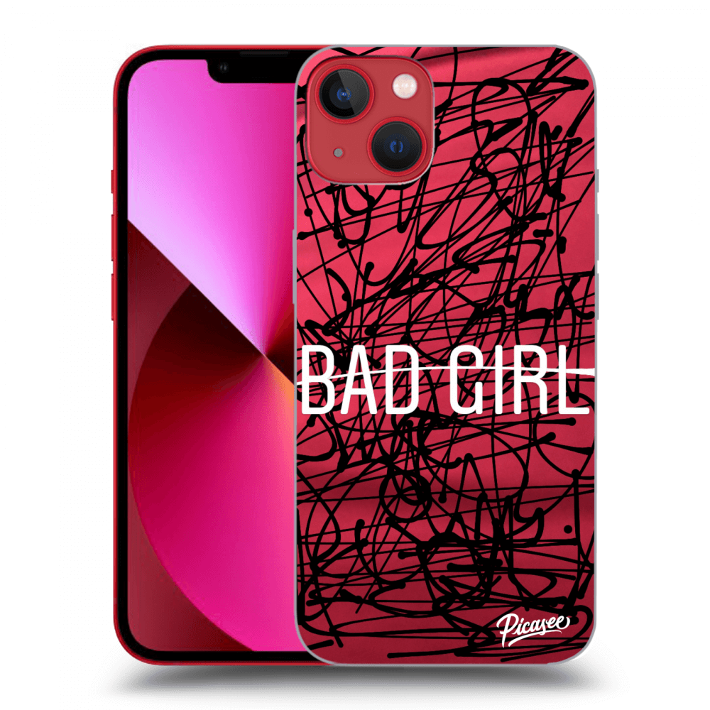 Picasee silikonový černý obal pro Apple iPhone 14 Plus - Bad girl
