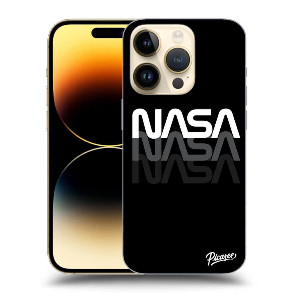 Picasee silikonový průhledný obal pro Apple iPhone 14 Pro - NASA Triple