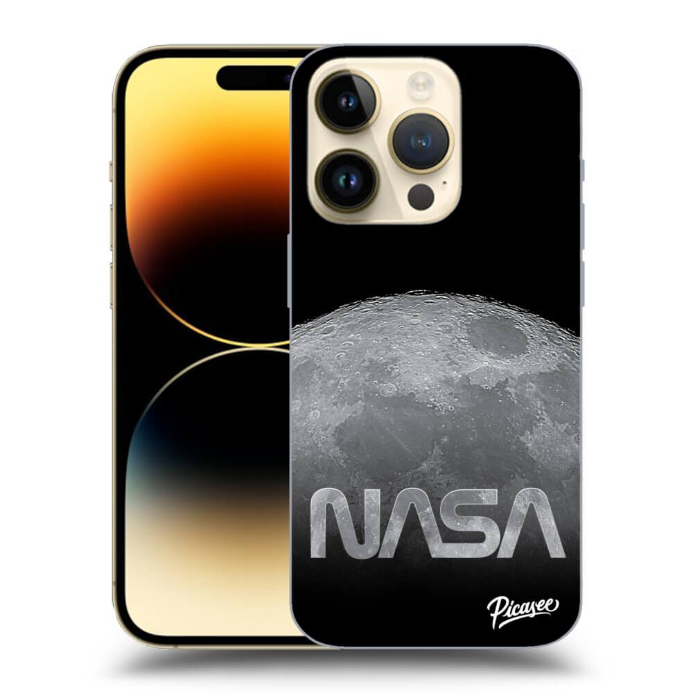 Picasee silikonový černý obal pro Apple iPhone 14 Pro - Moon Cut