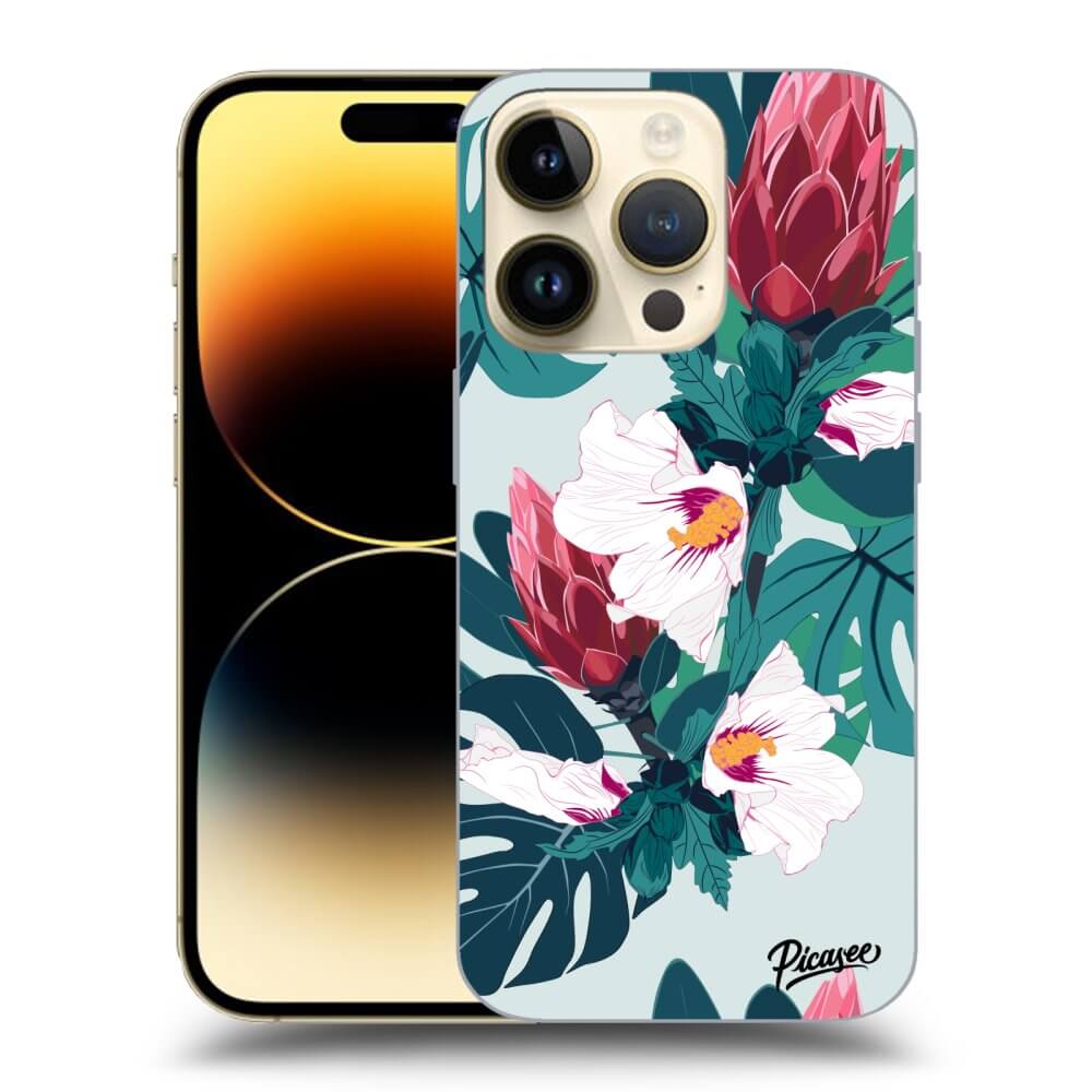 Picasee silikonový černý obal pro Apple iPhone 14 Pro - Rhododendron