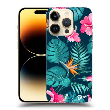 Obal pro Apple iPhone 14 Pro - Pink Monstera