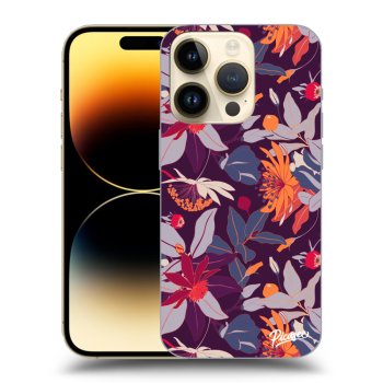 Obal pro Apple iPhone 14 Pro - Purple Leaf