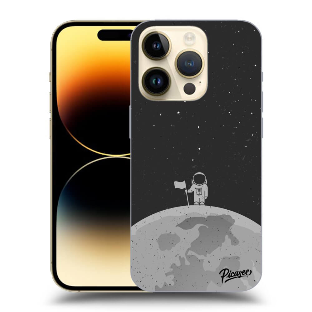 Picasee silikonový průhledný obal pro Apple iPhone 14 Pro - Astronaut