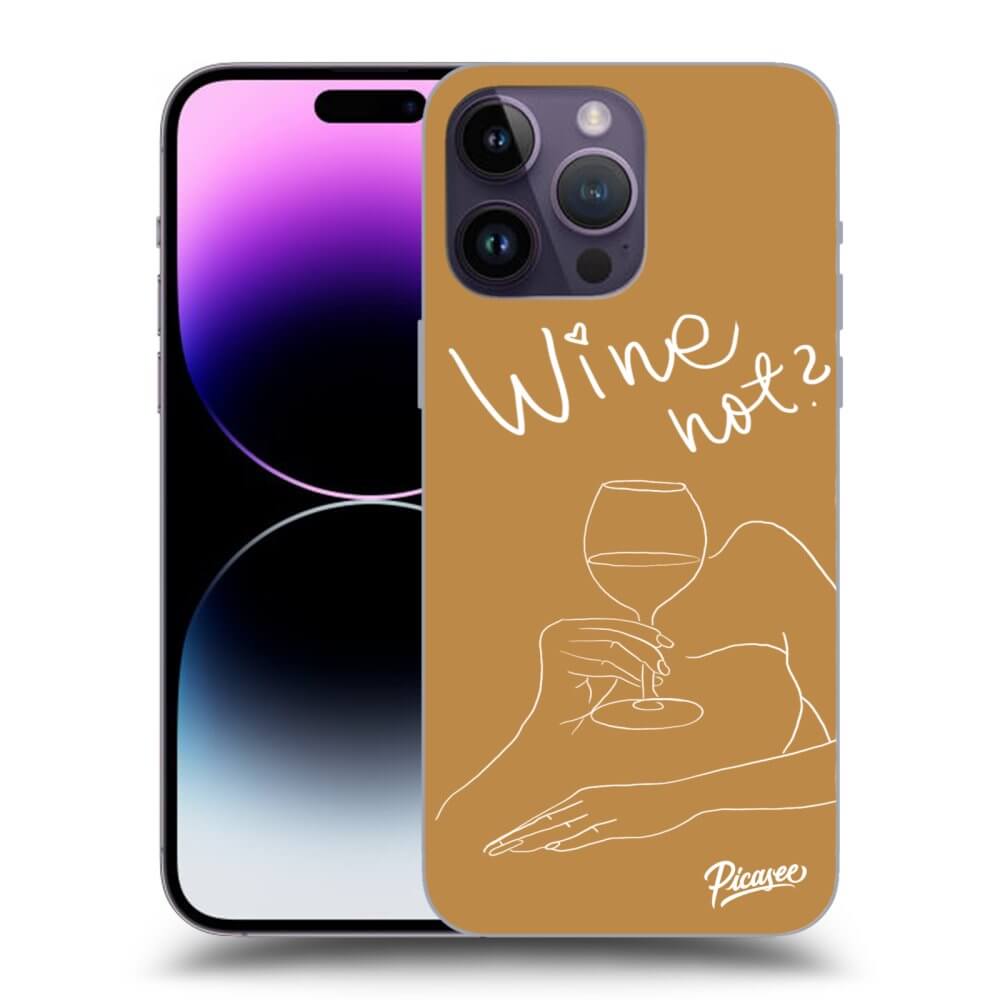 Picasee silikonový průhledný obal pro Apple iPhone 14 Pro Max - Wine not