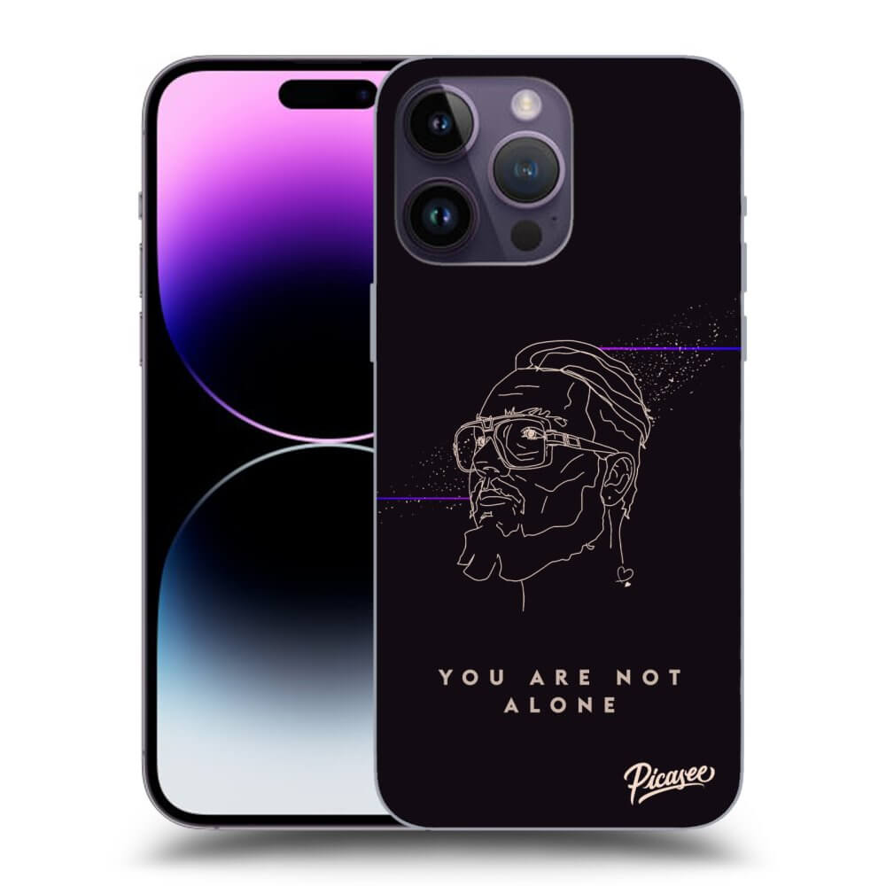 Picasee silikonový černý obal pro Apple iPhone 14 Pro Max - You are not alone
