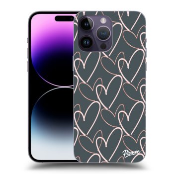 Picasee silikonový černý obal pro Apple iPhone 14 Pro Max - Lots of love