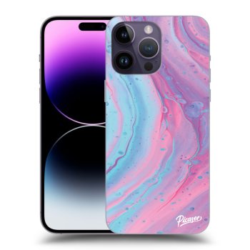 Picasee silikonový černý obal pro Apple iPhone 14 Pro Max - Pink liquid