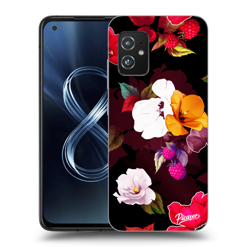Silikonový Průhledný Obal Pro Asus Zenfone 8 ZS590KS - Flowers And Berries