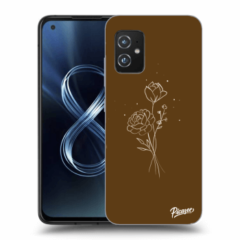 Obal pro Asus Zenfone 8 ZS590KS - Brown flowers