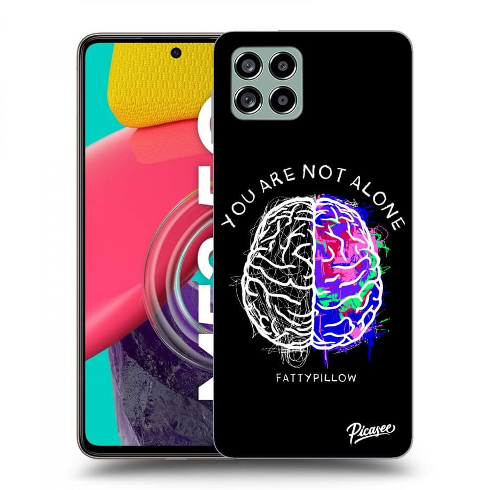 Picasee silikonový průhledný obal pro Samsung Galaxy M53 5G - Brain - White