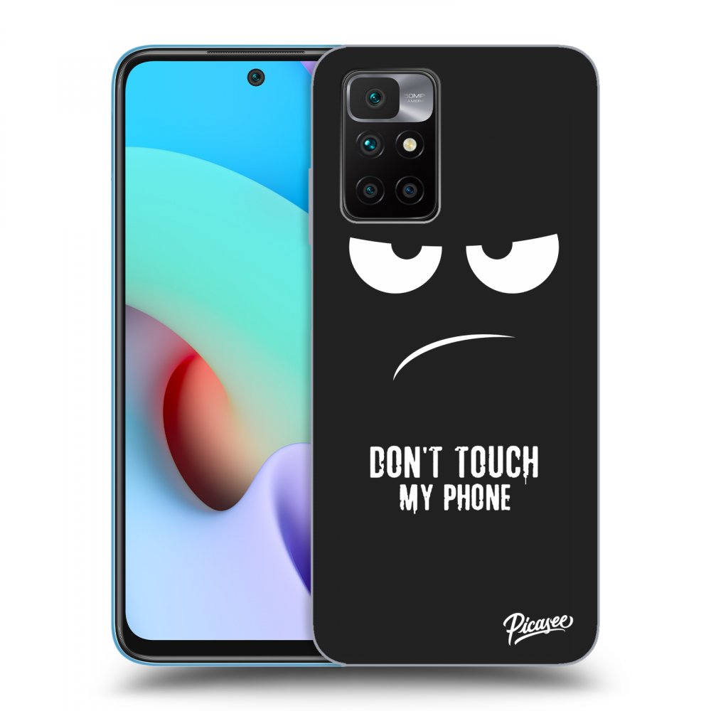 Picasee silikonový černý obal pro Xiaomi Redmi 10 (2022) - Don't Touch My Phone