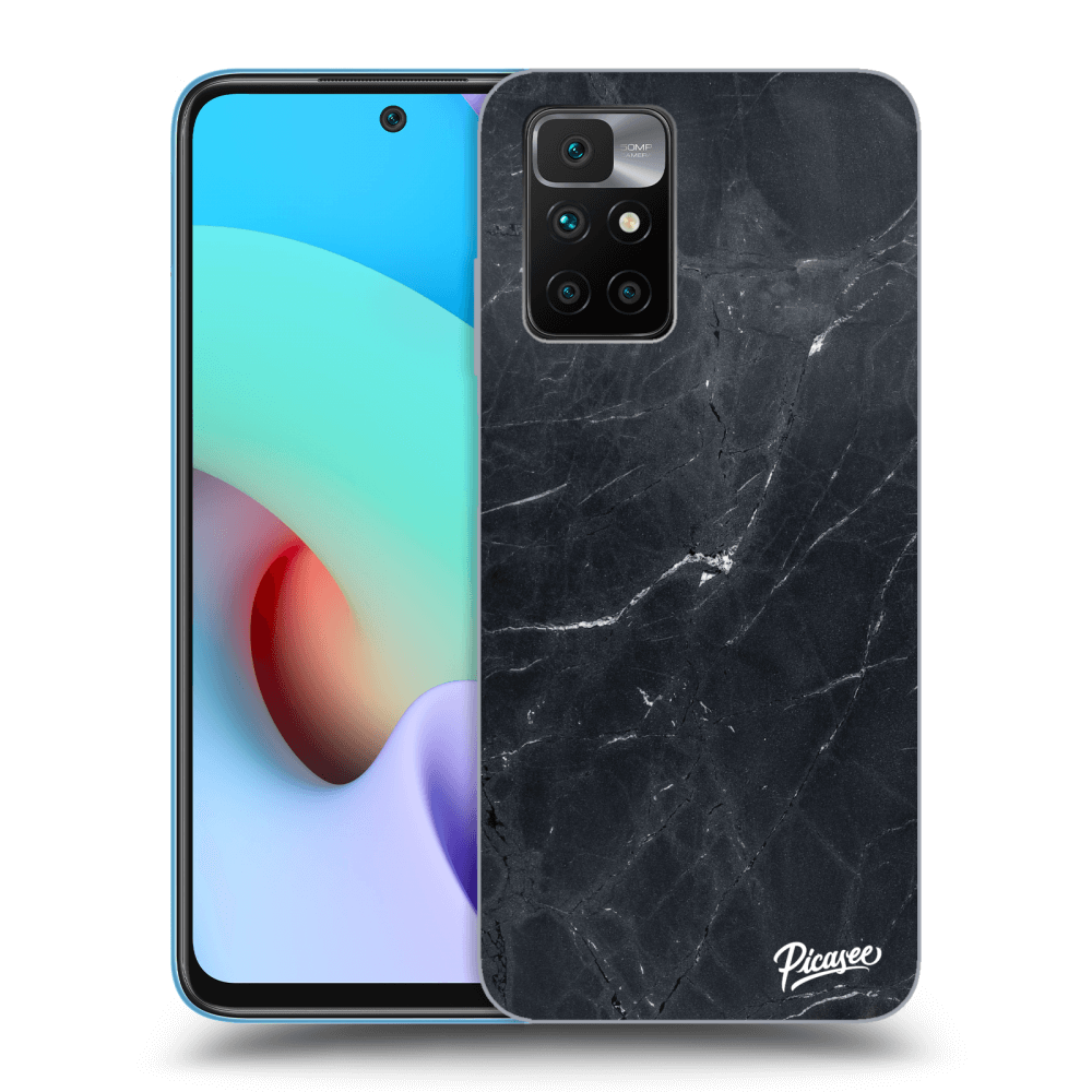 Picasee silikonový černý obal pro Xiaomi Redmi 10 (2022) - Black marble