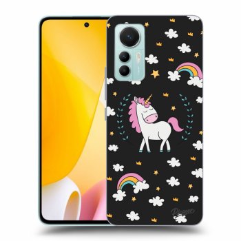 Picasee silikonový černý obal pro Xiaomi 12 Lite - Unicorn star heaven
