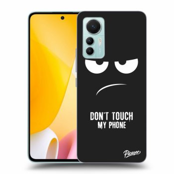 Picasee silikonový černý obal pro Xiaomi 12 Lite - Don't Touch My Phone
