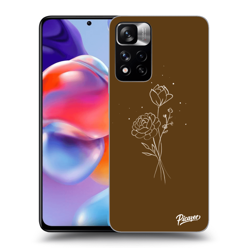 Picasee ULTIMATE CASE pro Xiaomi Redmi Note 11 Pro+ 5G - Brown flowers