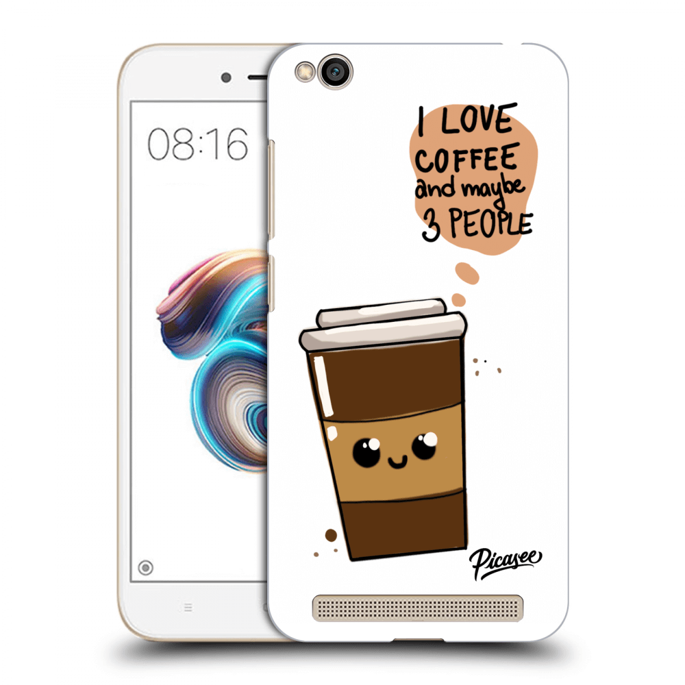 Silikonový černý Obal Pro Xiaomi Redmi 5A - Cute Coffee
