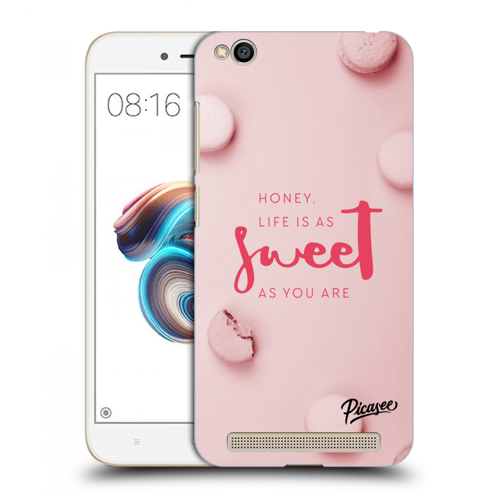 Picasee silikonový černý obal pro Xiaomi Redmi 5A - Life is as sweet as you are