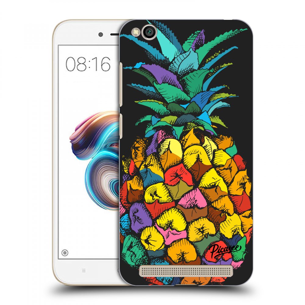 Picasee silikonový černý obal pro Xiaomi Redmi 5A - Pineapple