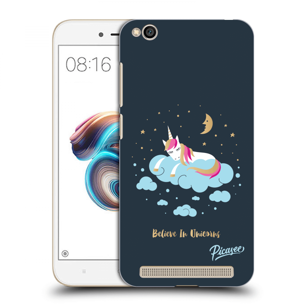 Picasee silikonový černý obal pro Xiaomi Redmi 5A - Believe In Unicorns