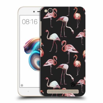 Picasee silikonový černý obal pro Xiaomi Redmi 5A - Flamingos