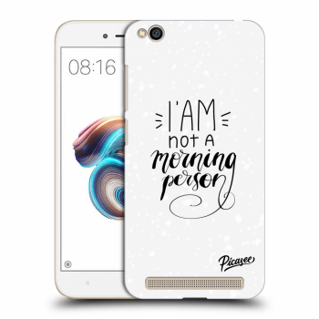 Picasee silikonový mléčný obal pro Xiaomi Redmi 5A - I am not a morning person
