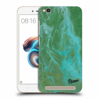 Picasee silikonový černý obal pro Xiaomi Redmi 5A - Green marble