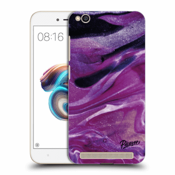 Picasee silikonový černý obal pro Xiaomi Redmi 5A - Purple glitter